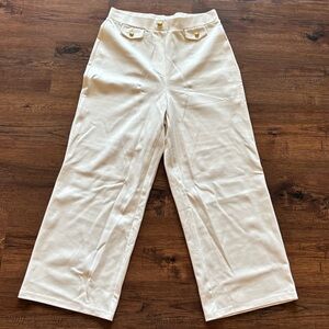 Michael Kors White High-Waisted Trousers